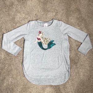 Girls sequence mermaid sweater top